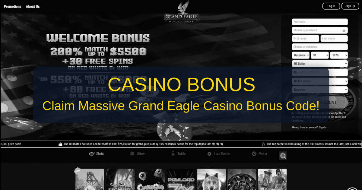Grand Eagle Casino Bonus Code 2026 - Verified USA Offers